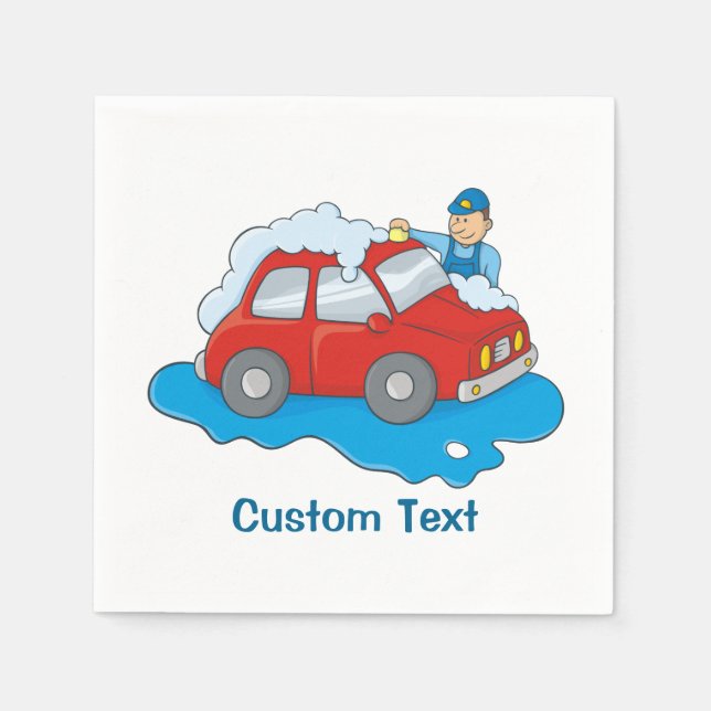 Carwashing Man Napkin (Front)
