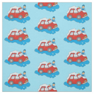 Carwashing Man Pattern Fabric