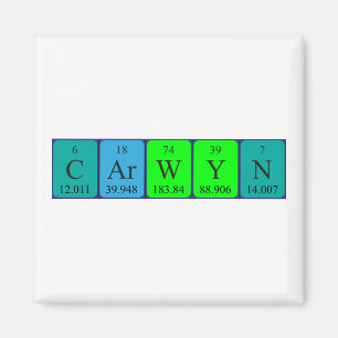 Carwyn periodic table name magnet