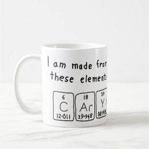 Cary periodic table name mug