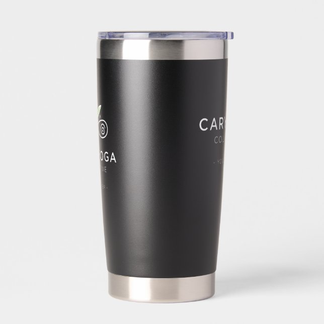 Cary Yoga Collective - Sleek Black Travel Mug Insulated Tumbler (Left)
