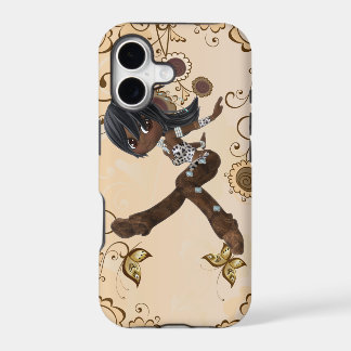 Cas mignon de l'iPhone 5 de fille d'Afro-américain