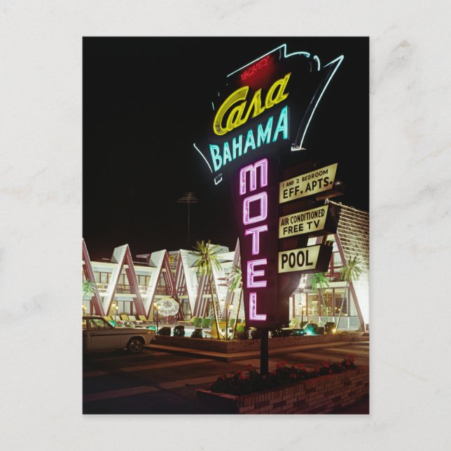 Casa Bahama Motel in Wildwood, New Jersey, 1960's Postcard (Front)