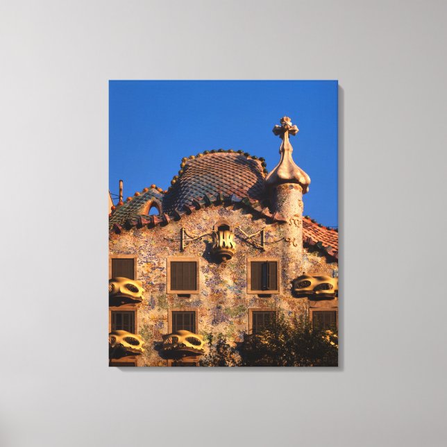 Casa Batilo, Gaudi Architecture, Barcelona, Canvas Print (Front)