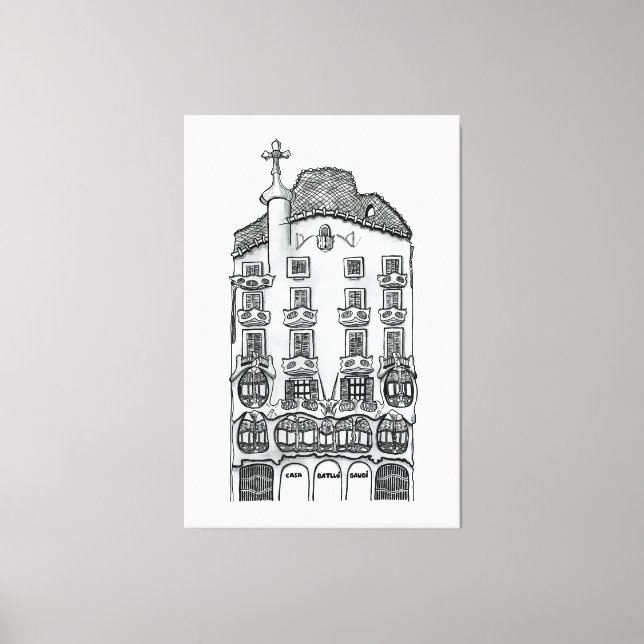 Casa Batllo Gaudi (Barcelona) Canvas Print (Front)