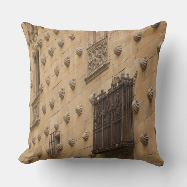Casa de las Conchas, House of Shells Throw Pillow (Front)