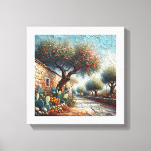 Casa di Campagnia Siciliana 1 of 3  Canvas Print