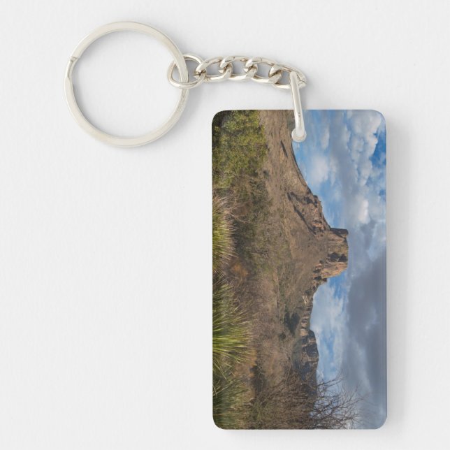 Casa Grande Peak, Chisos Basin, Big Bend Keychain (Front)