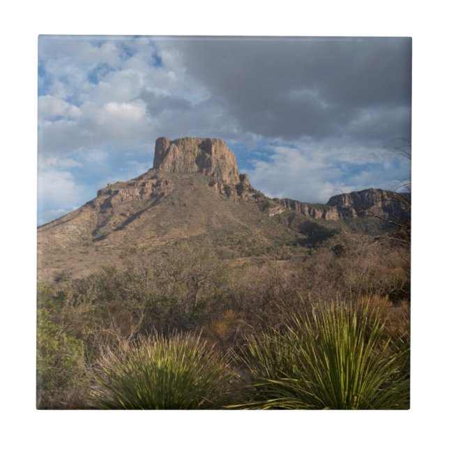 Casa Grande Peak, Chisos Basin, Big Bend Tile (Front)