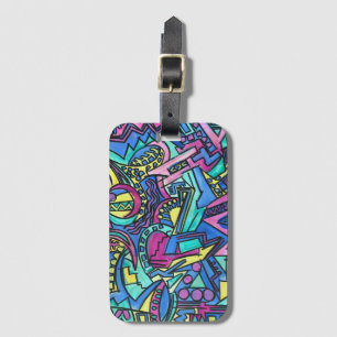 Casa Mia-Hand Painted Abstract Art Luggage Tag
