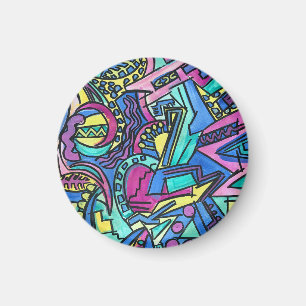 Casa Mia-Hand Painted Abstract Art Magnet