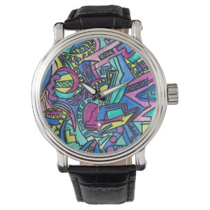 Casa Mia-Hand Painted Modern Geometric Art Watch