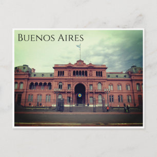 casa rosada clouds postcard
