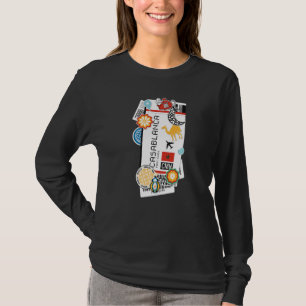 Casablanca Air Ticket Boarding Pass Plane Morroco T-Shirt
