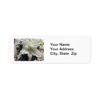 Casablanca Lily Flower Return Address Label