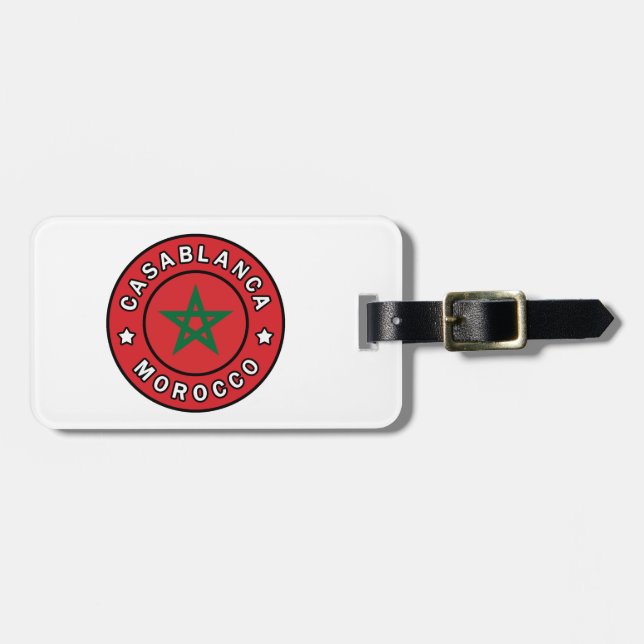 Casablanca Morocco Luggage Tag (Front Horizontal)