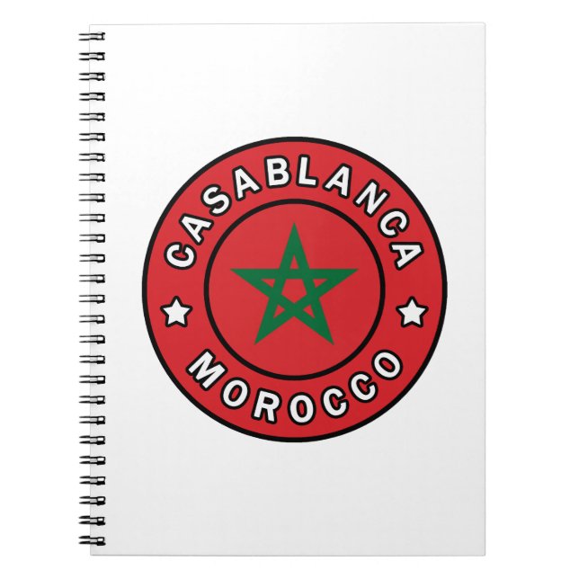 Casablanca Morocco Notebook (Front)