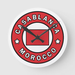 Casablanca Morocco Round Clock