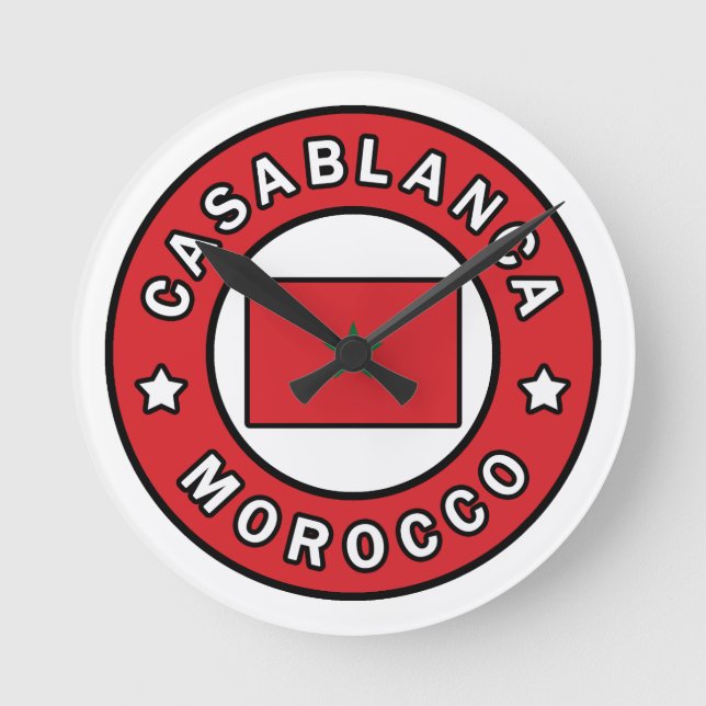 Casablanca Morocco Round Clock (Front)