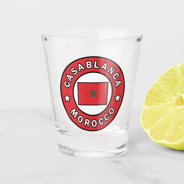 Casablanca Morocco Shot Glass (Front)