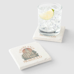 casablanca morocco stone coaster