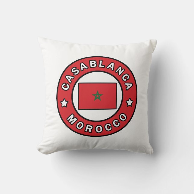 Casablanca Morocco Throw Pillow (Front)