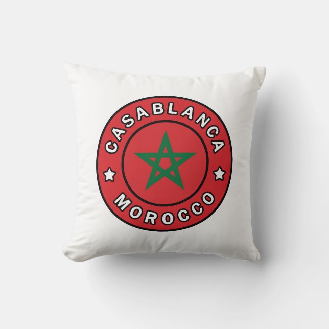 Casablanca Morocco Throw Pillow (Front)
