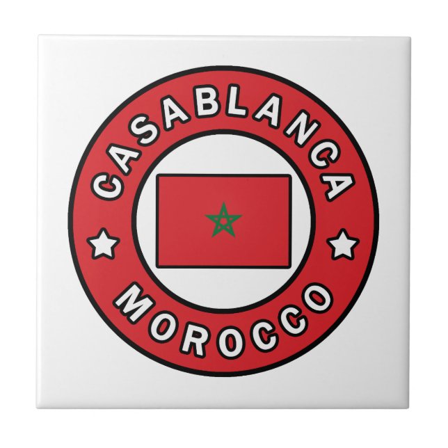 Casablanca Morocco Tile (Front)