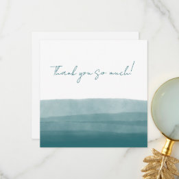 Casal Watercolor Abstract Thank You Card