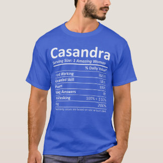 CASANDRA Nutrition Personalized Name Funny Christm T-Shirt