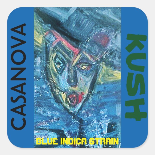 CASANOVA KUSH SQUARE STICKER (Front)