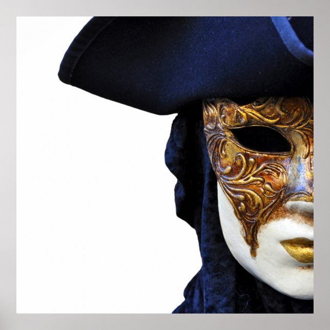 Casanova Theatre Venice Mask Square Poster (Front)