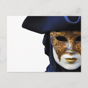 Casanova Venice Carnival Theatre Mask Postcard
