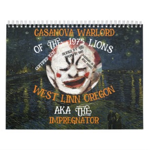 CASANOVA WARLORD MORES WEST LINN OREGON OR CALENDAR