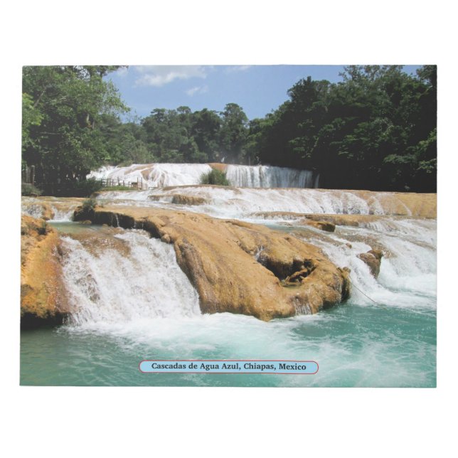Cascadas de Agua Azul, Chiapas, Mexico Notepad (Front)