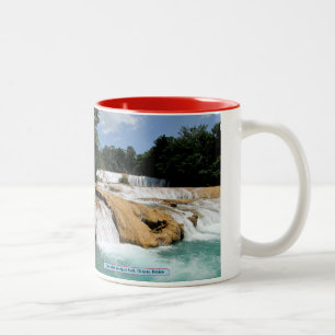 Cascadas de Agua Azul, Chiapas, Mexico Two-Tone Coffee Mug