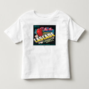 Cascade Apple Label (blue) - Cashmere, WA Toddler T-shirt