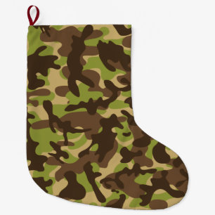 Cascade Camouflage Large Christmas Stocking