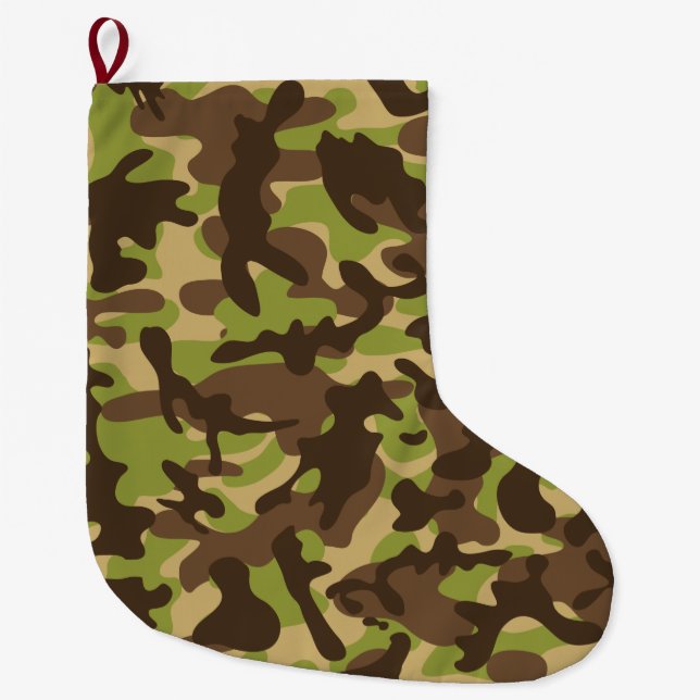 Cascade Camouflage Large Christmas Stocking (Front)