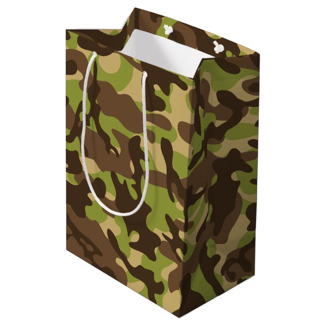 Cascade Camouflage  Medium Gift Bag (Back Angled)
