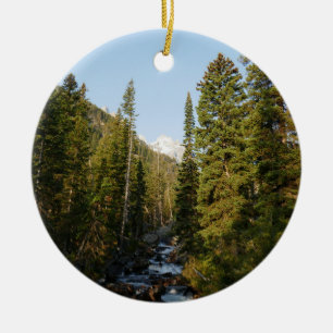 Cascade Creek at Grand Teton Ceramic Ornament