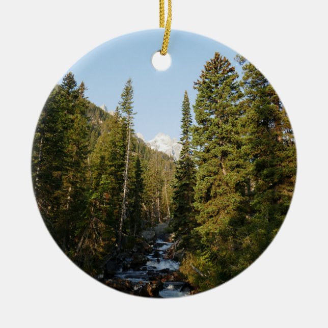 Cascade Creek at Grand Teton Ceramic Ornament (Front)