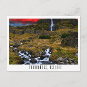 Cascade de Bjarnafoss, carte postale islandaise