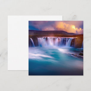 Cascade de Goðafoss Islande Carte Plate