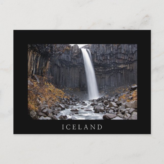 Cascade de Svartifoss, Islande carte postale en te (Devant)
