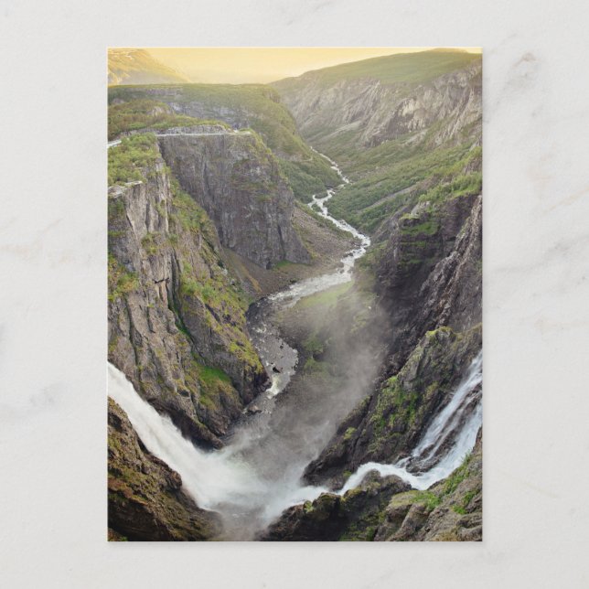 Cascade de Voringsfossen en Norvège carte postale (Devant)