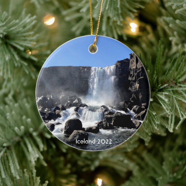 Cascade d'Islande - ornement céramique (Arbre)