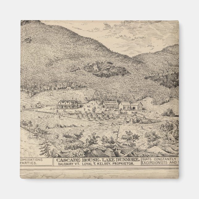 Cascade House in Lake Dunmore Magnet (Front)