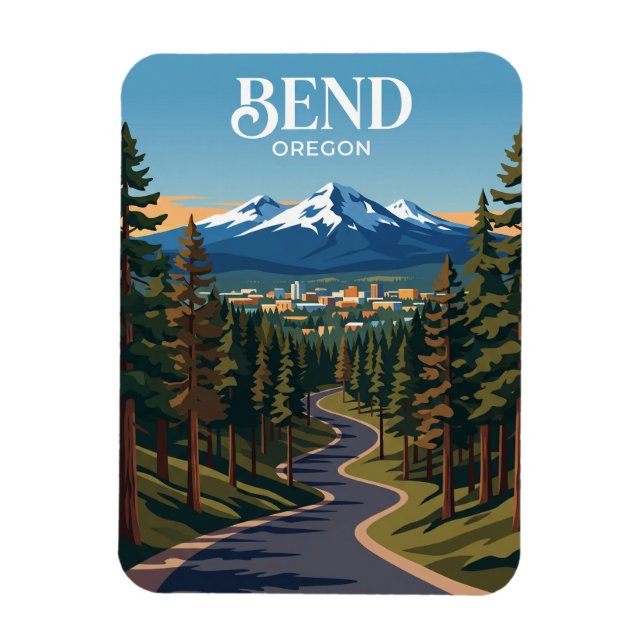 Cascade Lakes Path USA Magnet (Vertical)