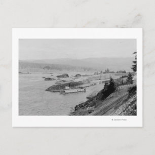 Cascade Locks on the Columbia River Photograph Postcard